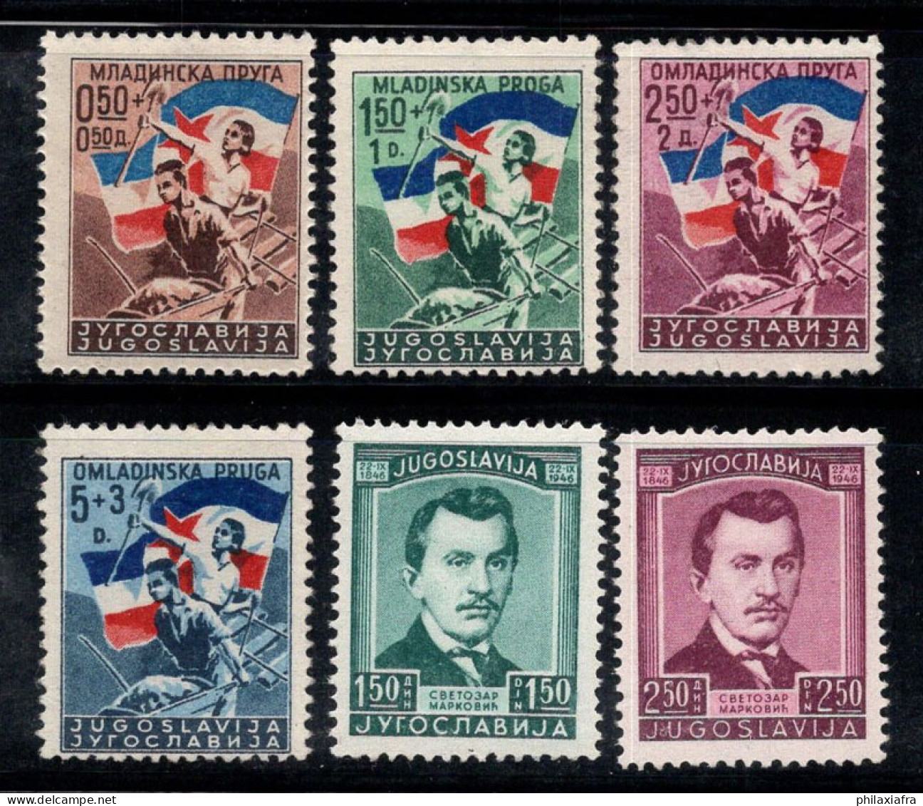 Yougoslavie 1946 Mi. 501-506 Neuf ** 100% Chemin De Fer, Markovic - Neufs