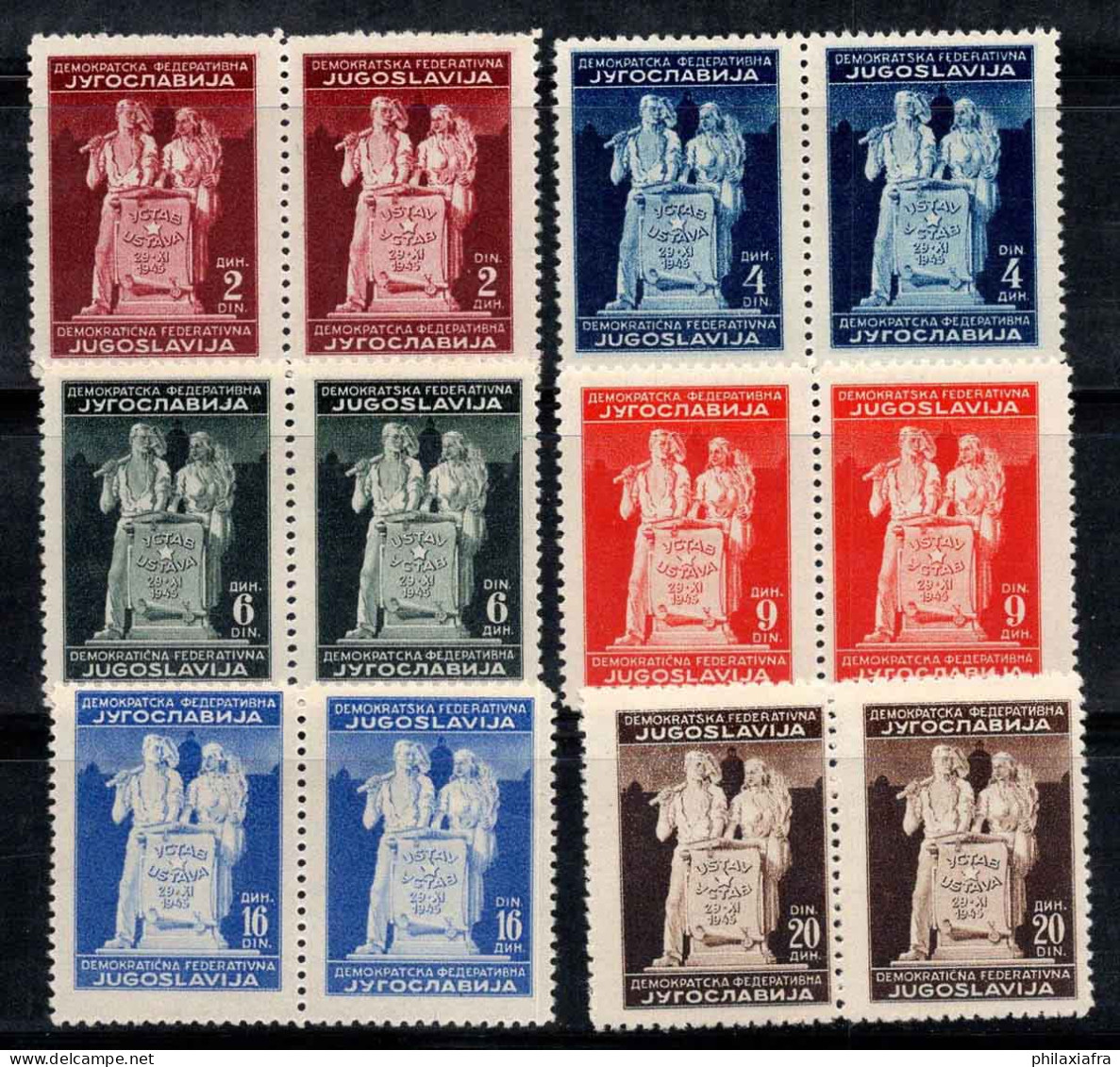 Yougoslavie 1945 Mi. 486-491 Neuf ** 100% République Populaire - Unused Stamps