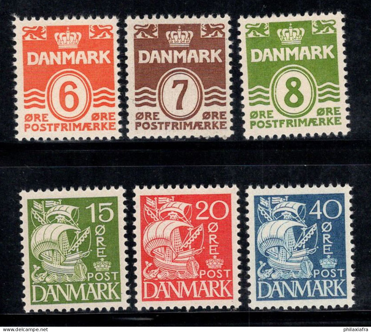 Danemark 1940 Mi. 258-263 Neuf * MH 100% Caravelle, Figurines - Unused Stamps