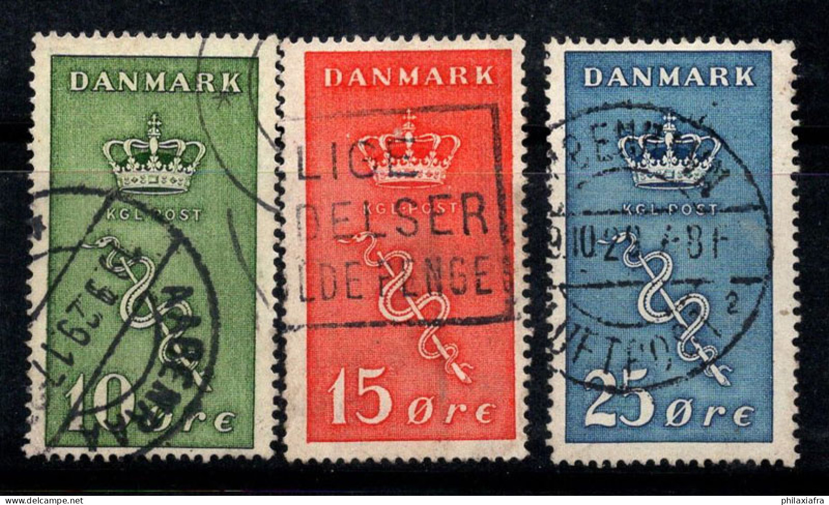 Danemark 1929 Mi. 177-179 Oblitéré 100% Lutte Contre Le Cancer - Used Stamps