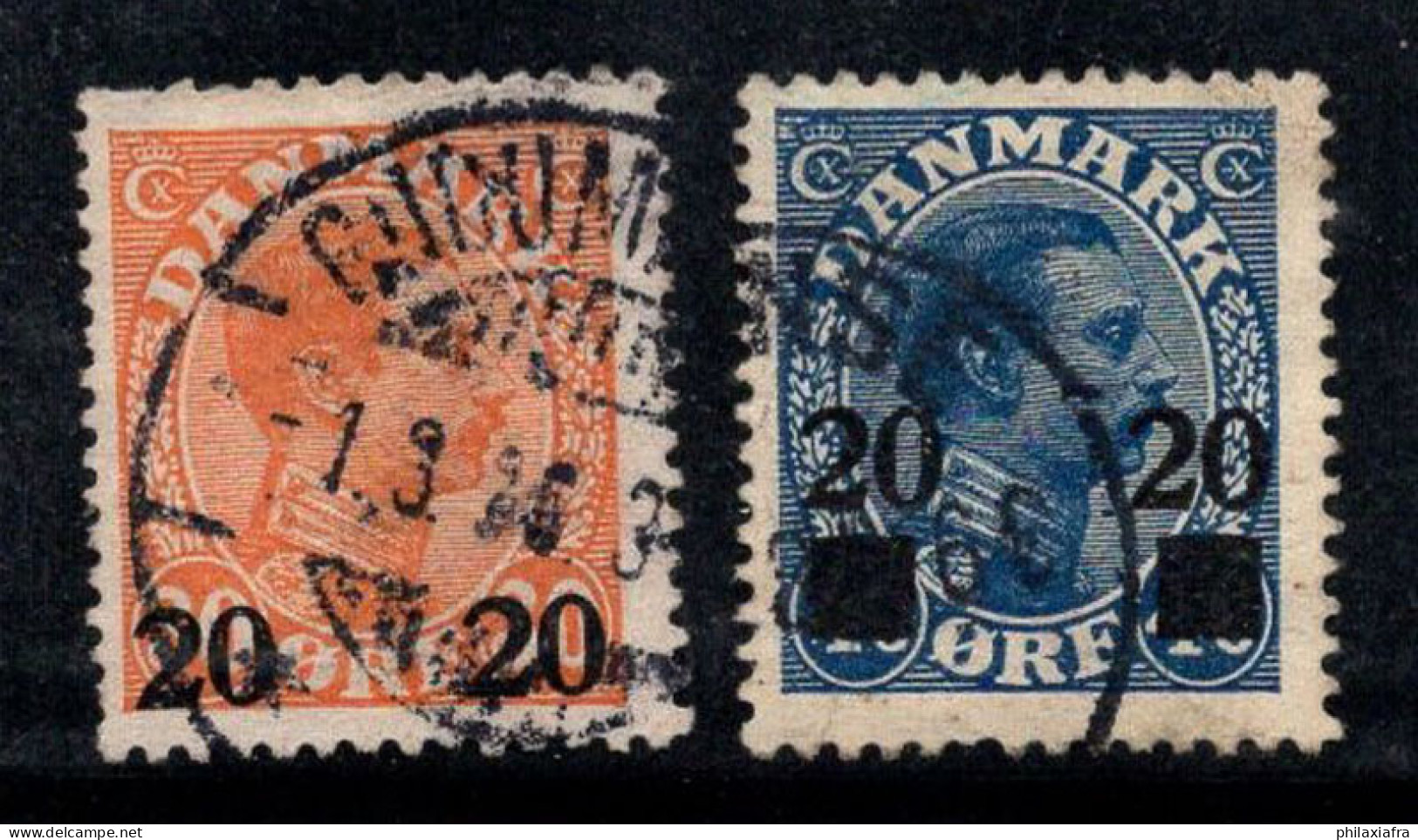 Danemark 1926 Mi. 151-152 Oblitéré 100% Surimprimé Roi Christian - Used Stamps