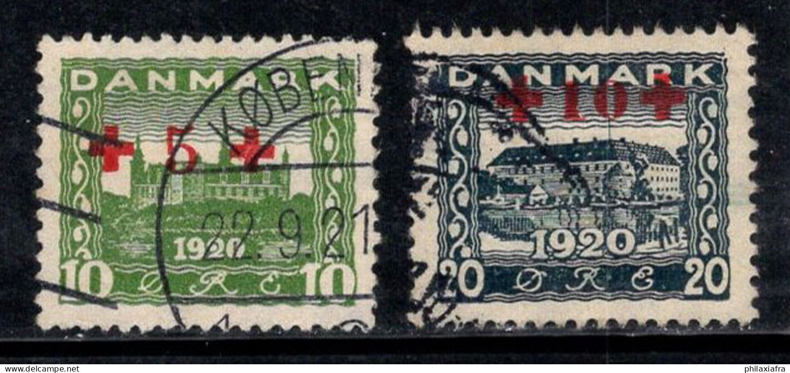 Danemark 1921 Mi. 116-117 Oblitéré 100% Surimprimé - Oblitérés