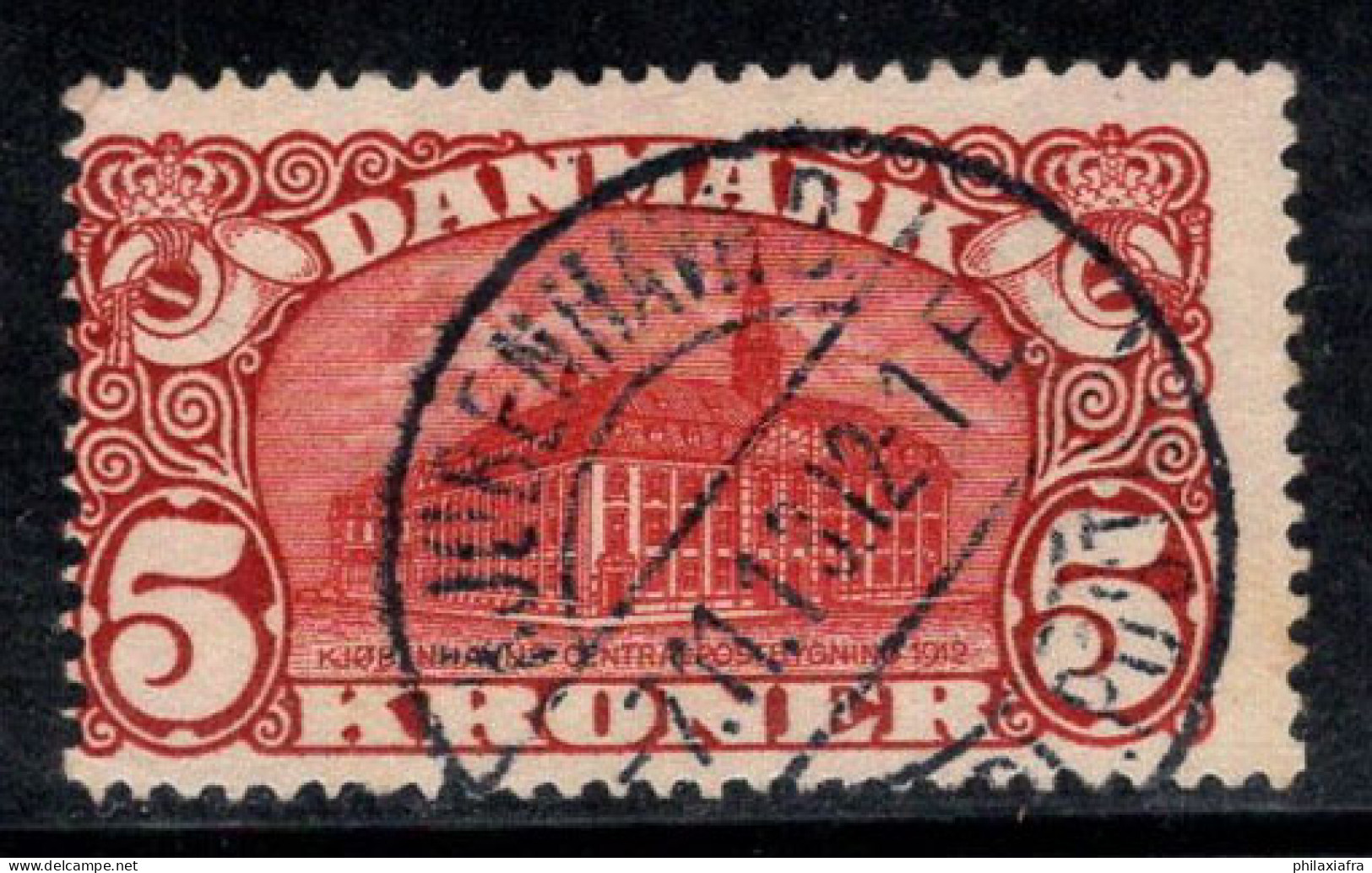 Danemark 1912 Mi. 66 Oblitéré 100% 5 KR, Bâtiment De La Poste - Used Stamps