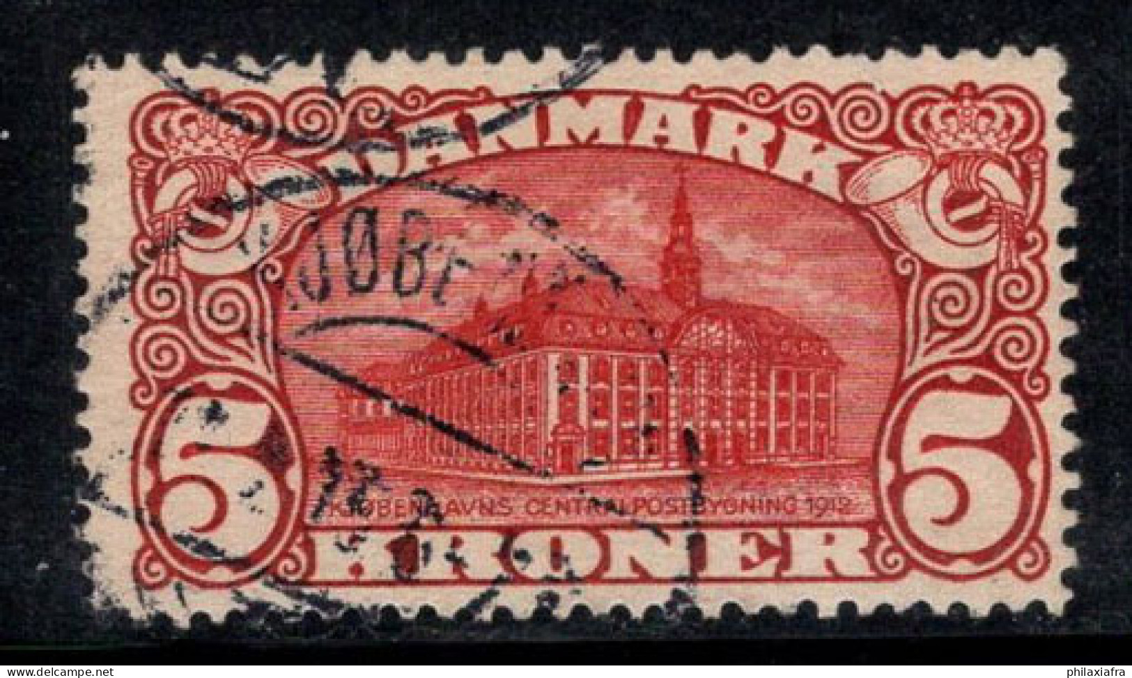 Danemark 1912 Mi. 66 Oblitéré 100% 5 KR, Bâtiment De La Poste - Used Stamps
