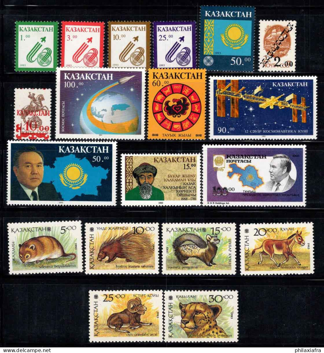 Kazakhstan 1993 Mi. 18-36 Neuf ** 100% Symboles, Animaux, Nasarbajev - Kazachstan