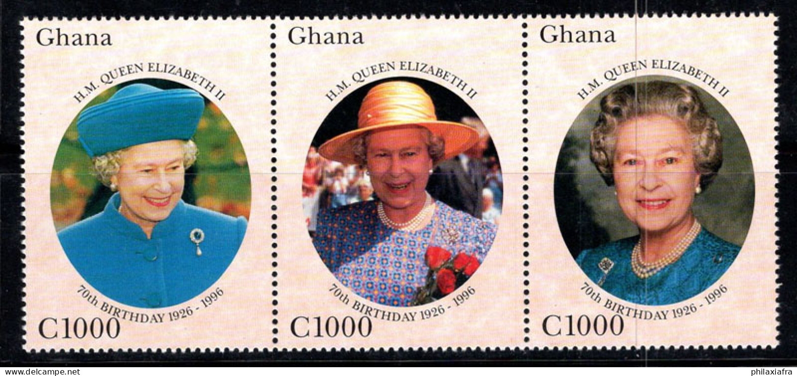 Ghana 1996 Mi. 2363-2365 Neuf ** 100% La Reine Élisabeth II - Ghana (1957-...)