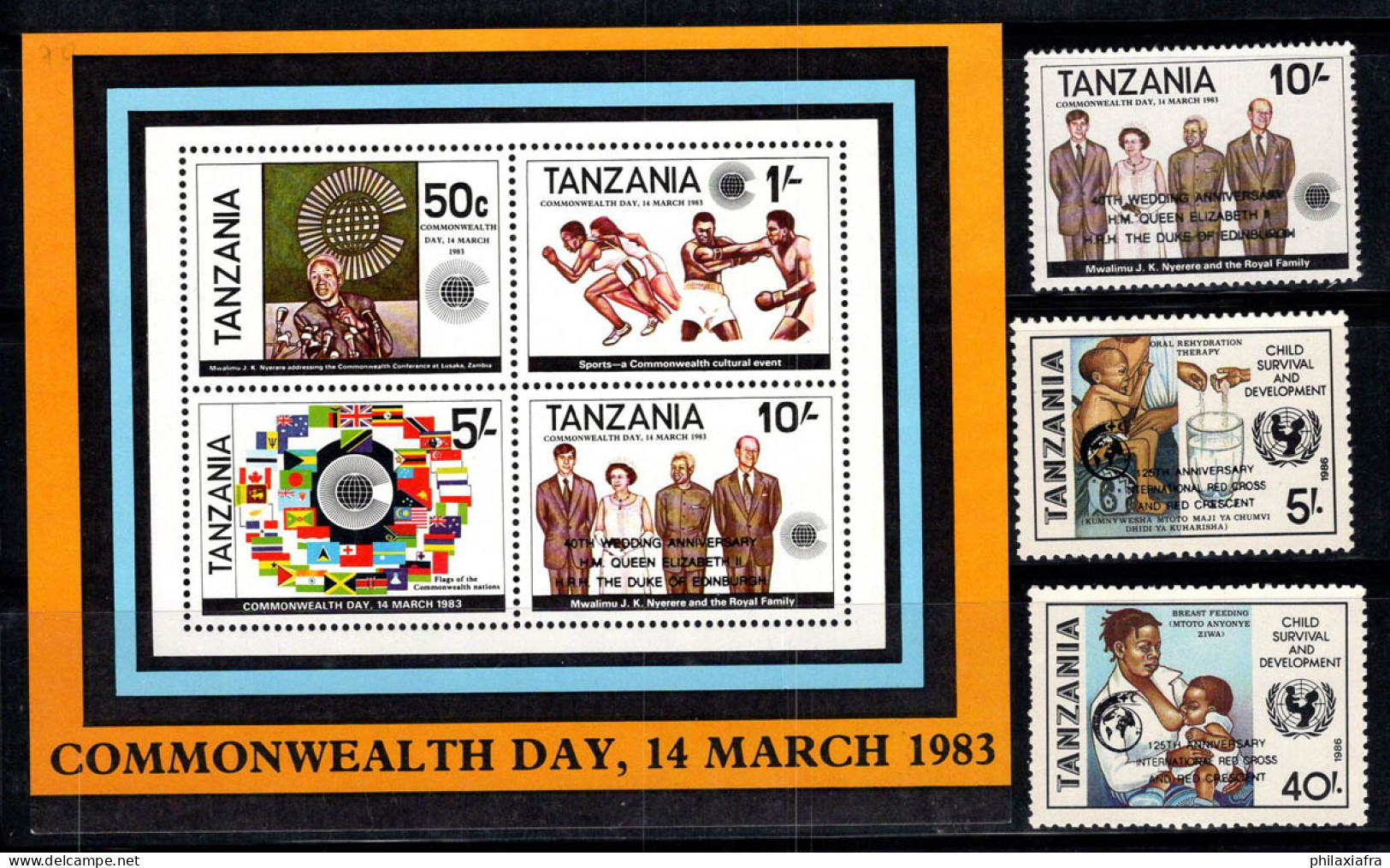 Tanzanie 1988 Bloc Feuillet 100% Neuf ** La Reine Élisabeth II - Tanzanie (1964-...)