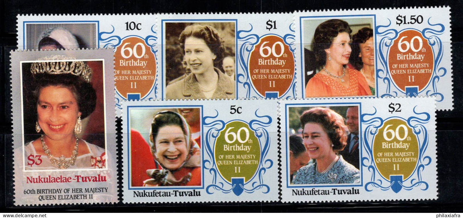 Tuvalu, Nukulaelae 1986 Mi. 75-78 Neuf ** 100% La Reine Élisabeth II - Tuvalu