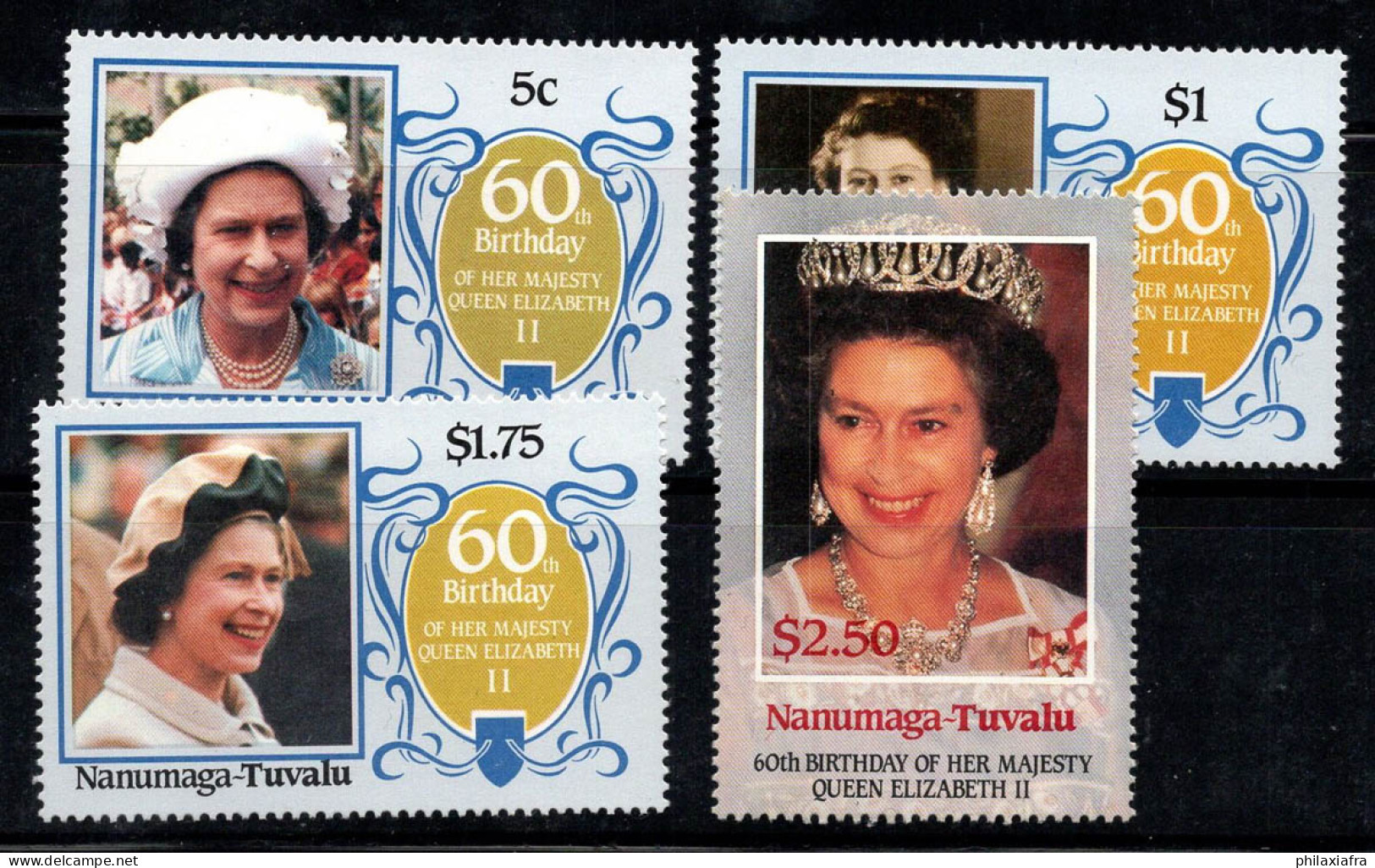 Tuvalu, Nanumaga 1986 Mi. 71-74 Neuf ** 100% La Reine Élisabeth II - Tuvalu