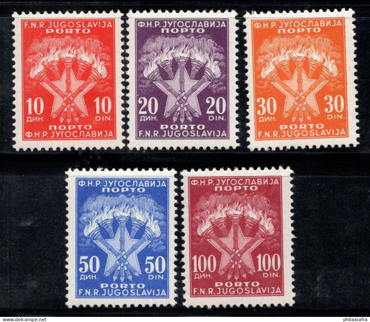 Yougoslavie 1962 Mi. 108-112 Neuf * MH 100% Timbre-taxe ARMOIRIES, étoile - Strafport