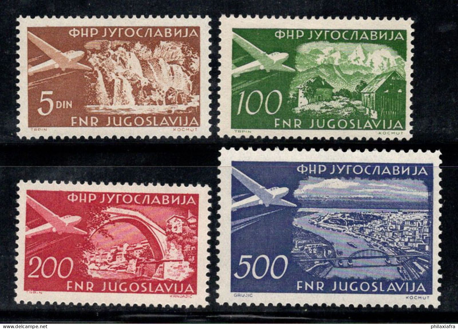 Yougoslavie 1951 Mi. 989-692 Neuf * MH 100% Poste Aérienne Aéronef - Luftpost