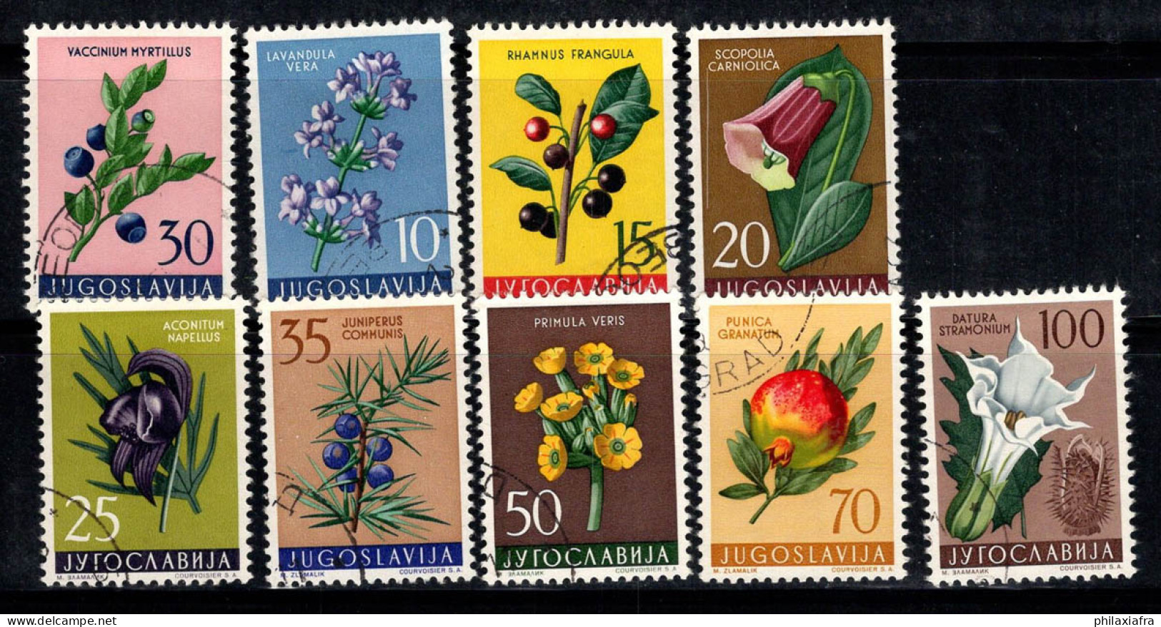 Yougoslavie 1959 Mi. 882-890 Oblitéré 100% Flore, Fleurs - Gebruikt