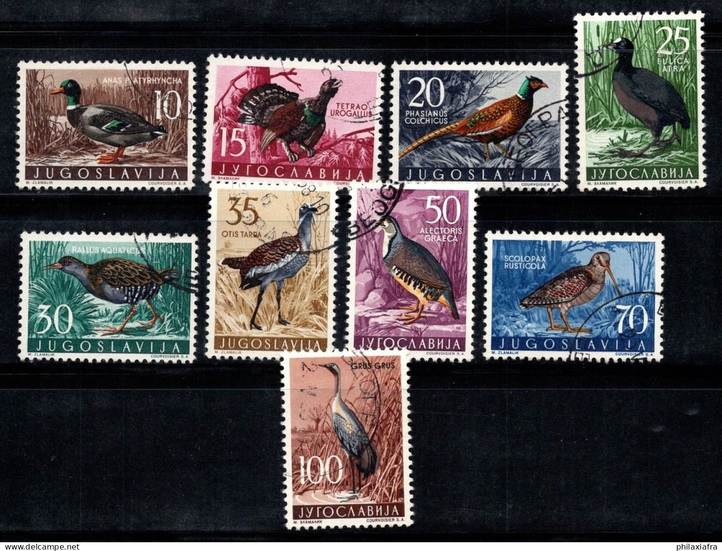 Yougoslavie 1958 Mi. 842-850 Oblitéré 100% Oiseaux, Faune - Gebruikt