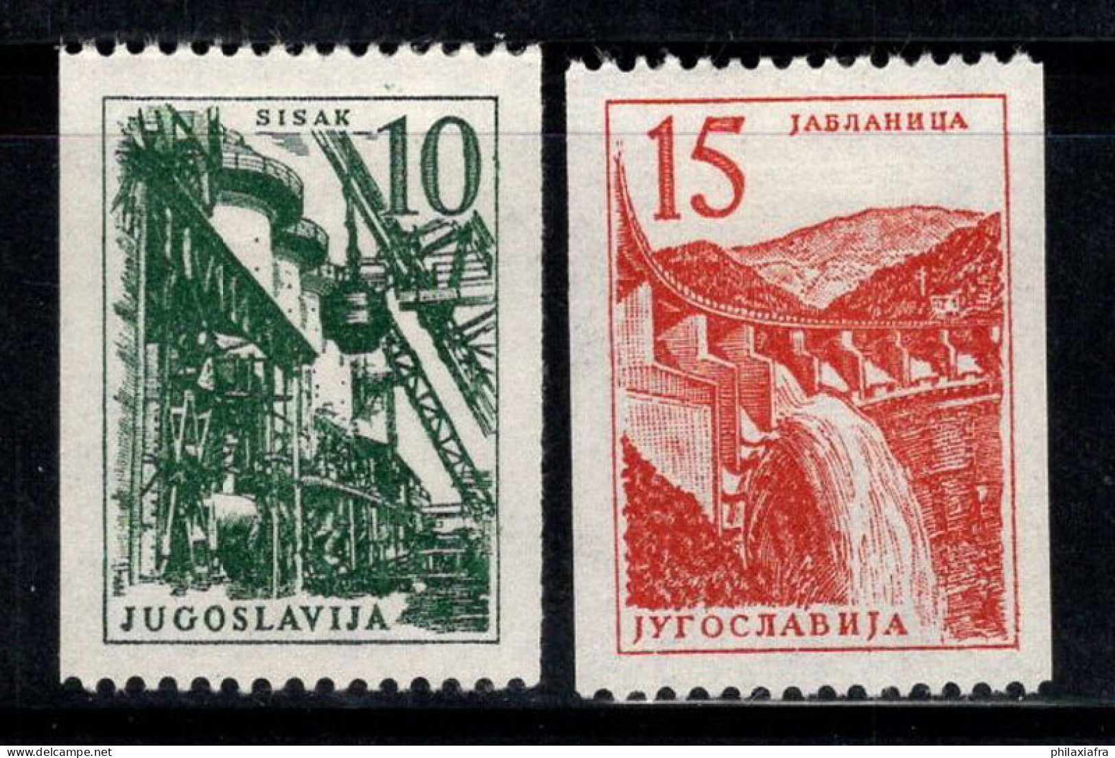 Yougoslavie 1958 Mi. 839-840 Neuf * MH 100% Technologie Et Architecture - Unused Stamps