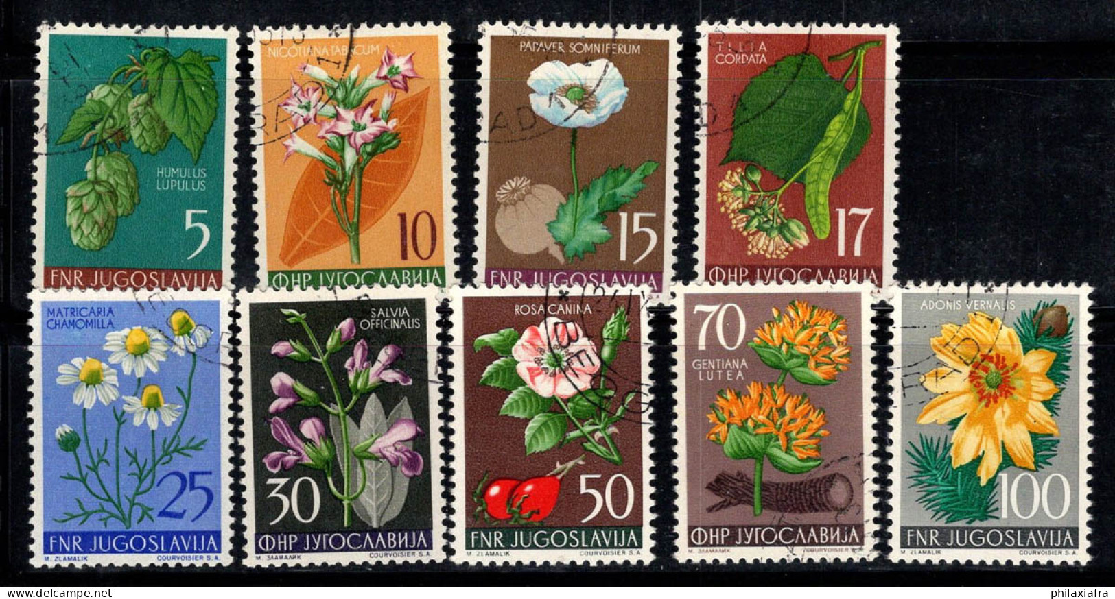 Yougoslavie 1955 Mi. 765-773 Oblitéré 100% Fleurs, Flore - Usati