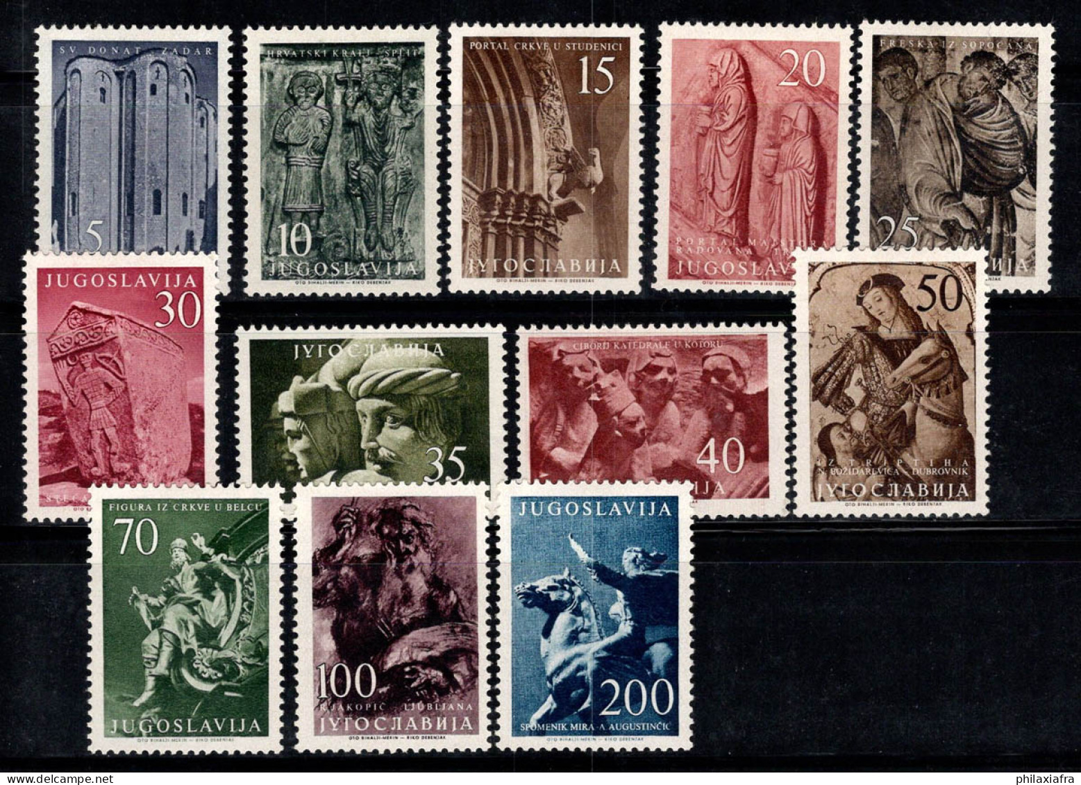 Yougoslavie 1956 Mi. 776-787 Neuf * MH 100% Art, Culture - Unused Stamps