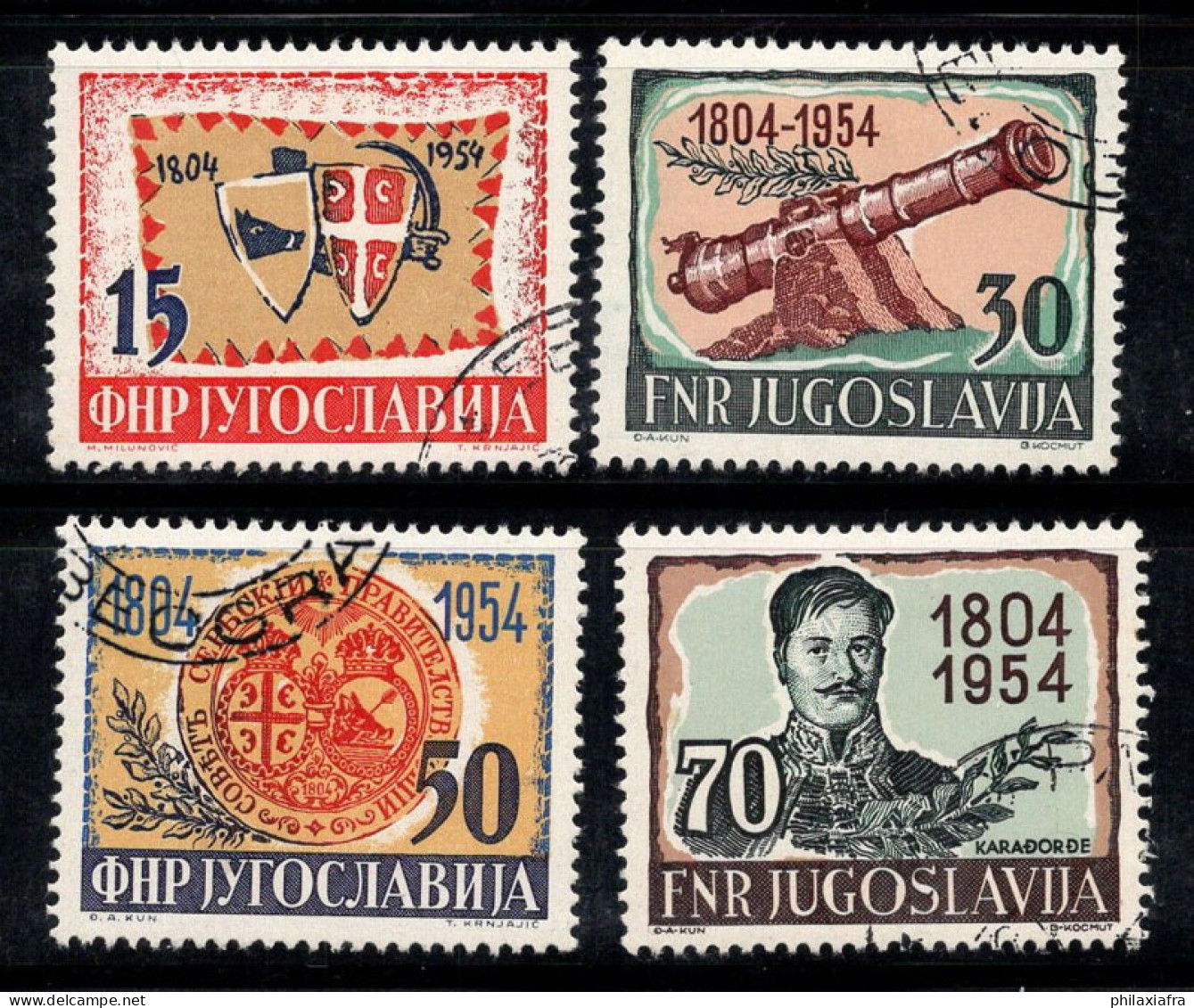 Yougoslavie 1954 Mi. 751-754 Oblitéré 100% Révolte Serbe - Used Stamps