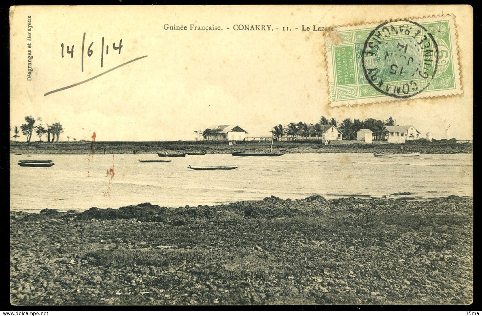 CONAKRY Guinée Française Le Lazaret 1914 Desgranges Et Decayeux - Guinée