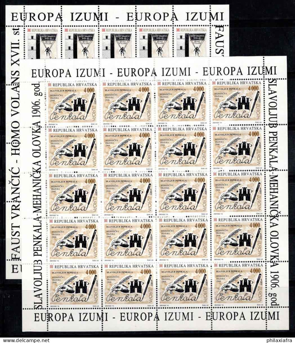 Croatie (Hrvatska) 1994 Mi. 274-275 Mini Feuille 100% Neuf ** Europa Cept - Croatie