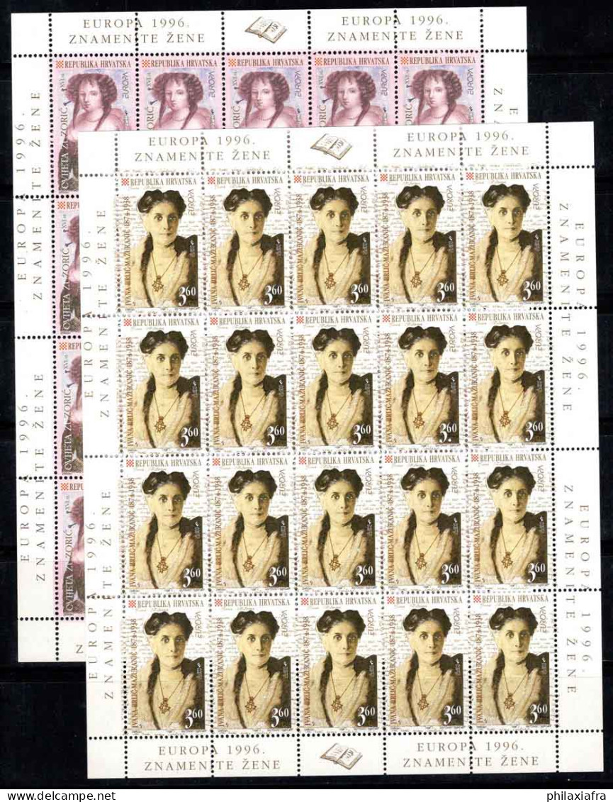 Croatie (Hrvatska) 1996 Mi. 375-376 Mini Feuille 100% Neuf ** Europe Cept, Les Femmes - Croatie