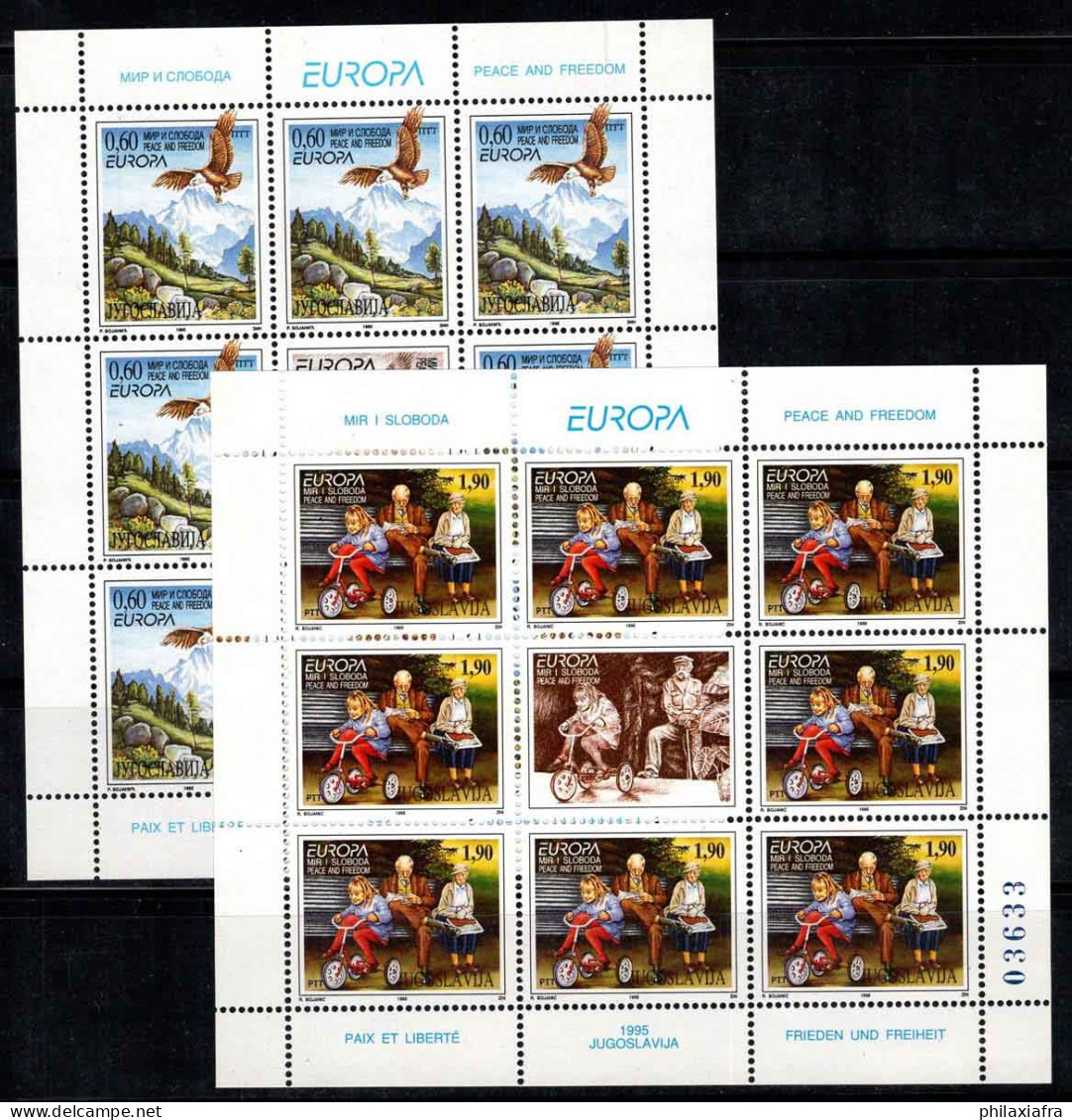 Yougoslavie 1995 Mi. 2712-2713 Mini Feuille 100% Neuf ** Europa Cept, Nature - Blocs-feuillets