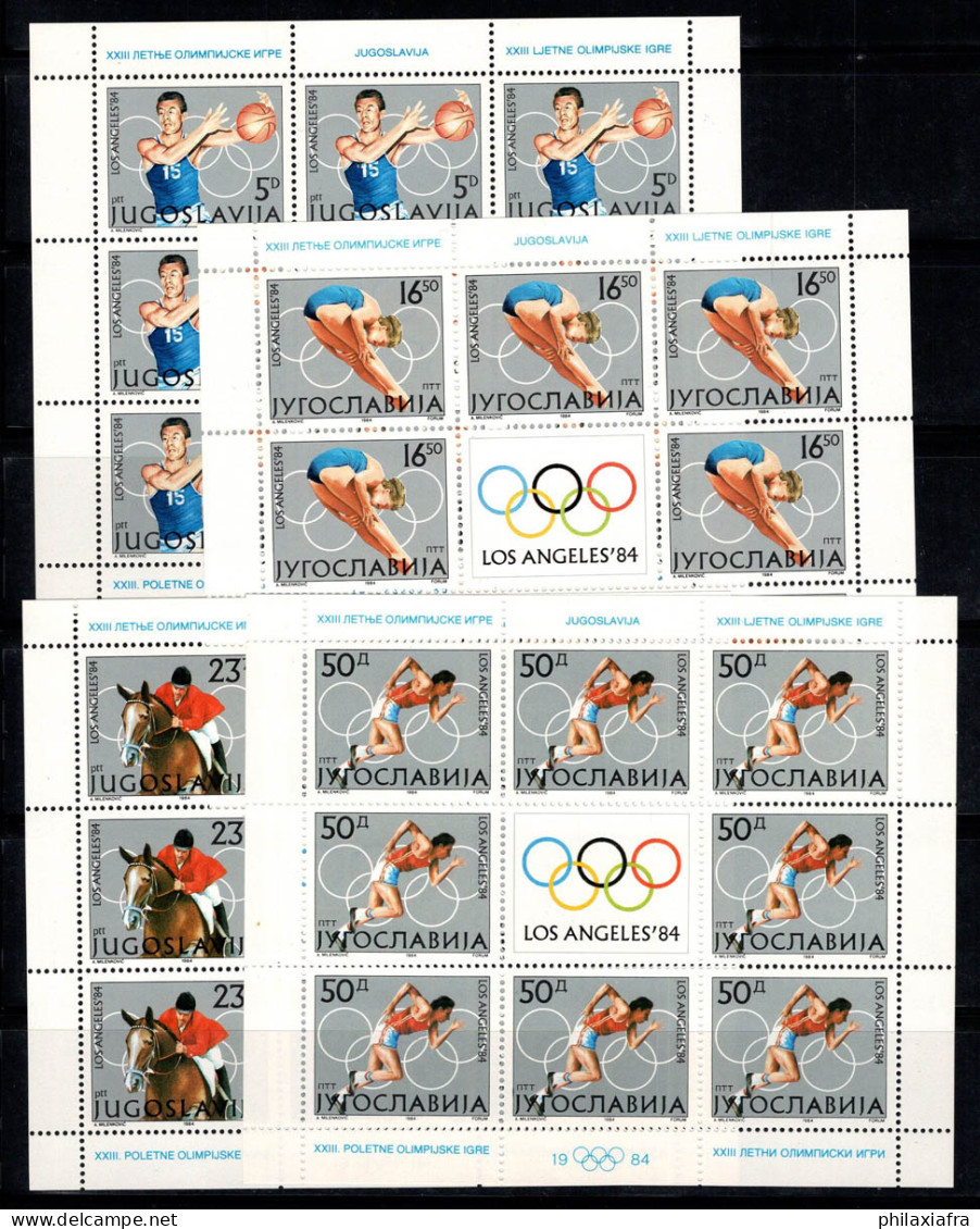 Yougoslavie 1984 Mi. 2048-2051 Mini Feuille 100% Neuf ** Jeux Olympiques - Blocs-feuillets