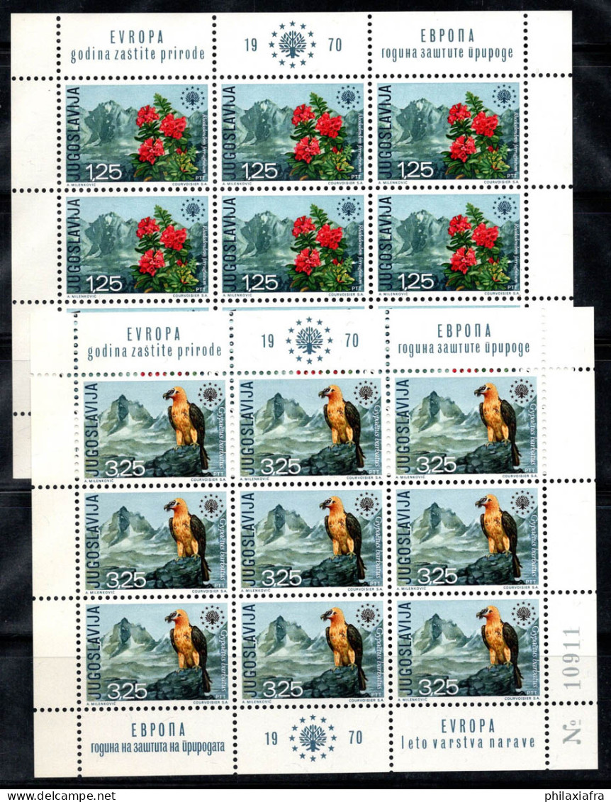Yougoslavie 1970 Mi. 1406-1407 Mini Feuille 100% Neuf ** Europe, Nature, Oiseaux - Blocks & Kleinbögen