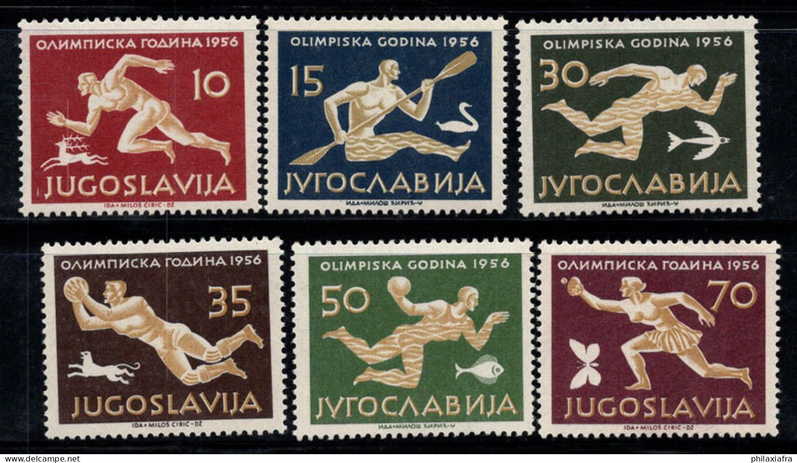 Yougoslavie 1956 Mi. 804-805,807-810 Neuf ** 60% Jeux Olympiques - Unused Stamps