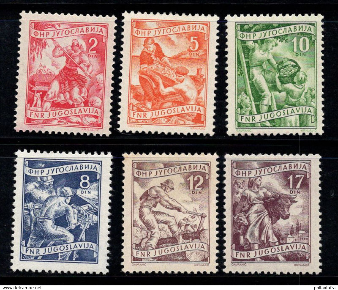 Yougoslavie 1951 Mi. 718-722, 760 Neuf ** 100% Emplois, économie Locale - Unused Stamps