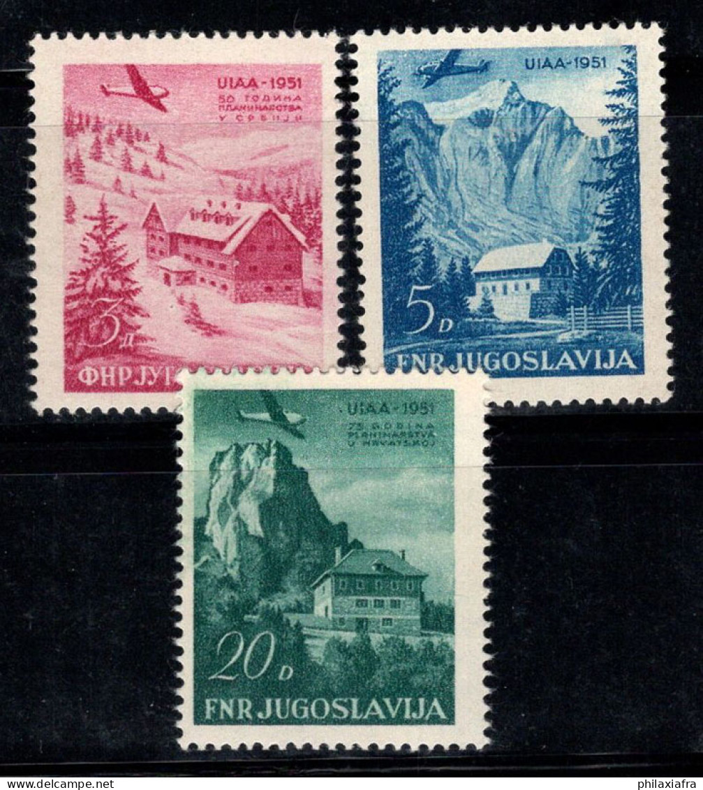 Yougoslavie 1951 Mi. 655-657 Neuf ** 100% Poste Aérienne PAYSAGES, Alpes - Luftpost