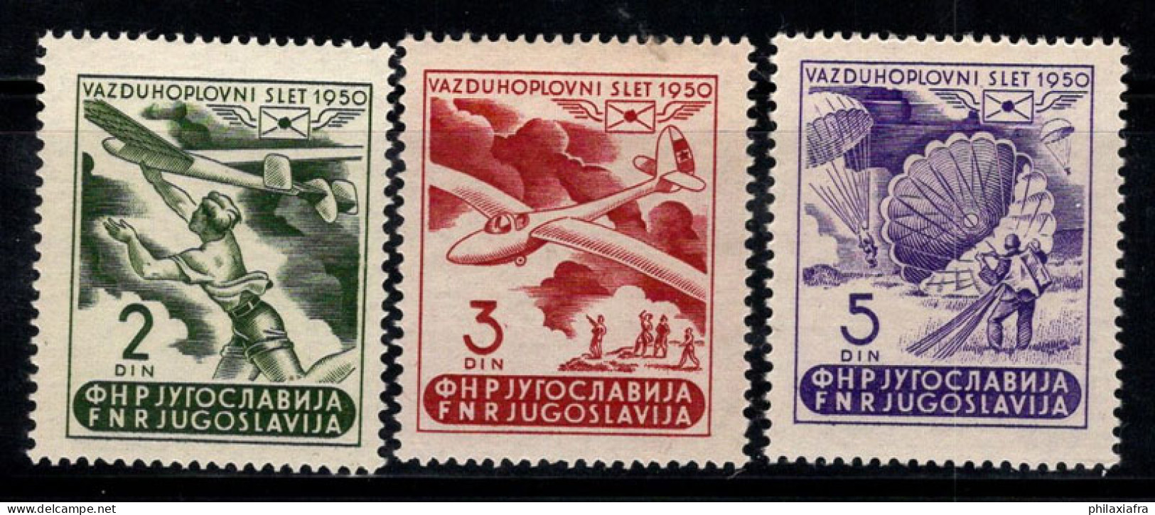 Yougoslavie 1949 Mi. 611-613 Neuf ** 100% Poste Aérienne AÉRONEF - Luftpost