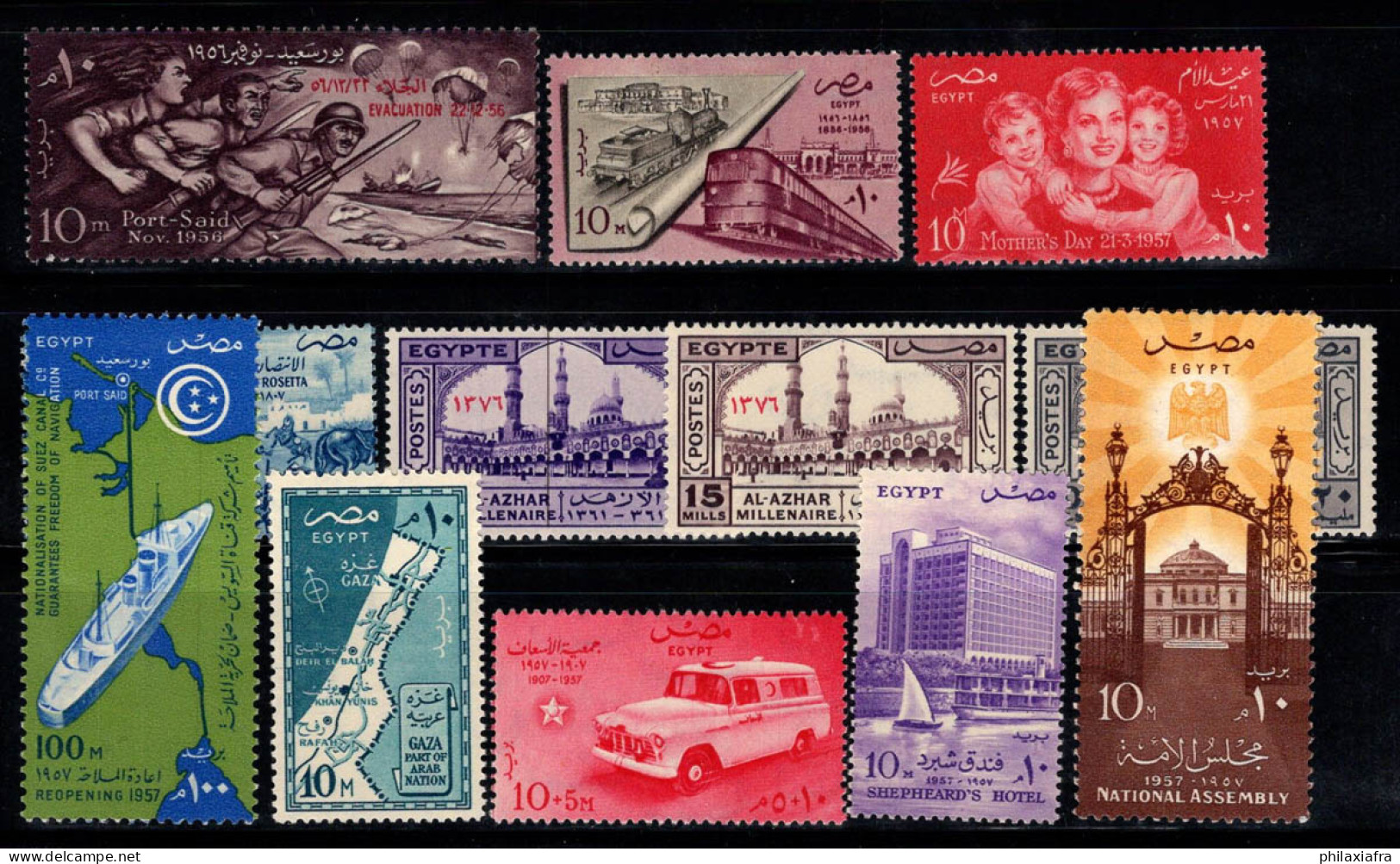 Égypte 1957 Neuf ** 100% Chemin De Fer, Mère, Université - Unused Stamps