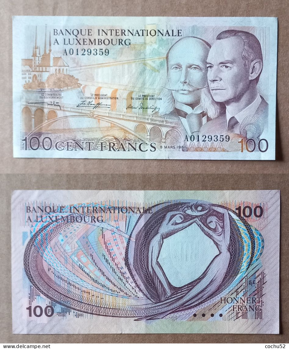 Banque Internationale à Luxembourg---Billet De 100 Francs---1980’s - Lussemburgo