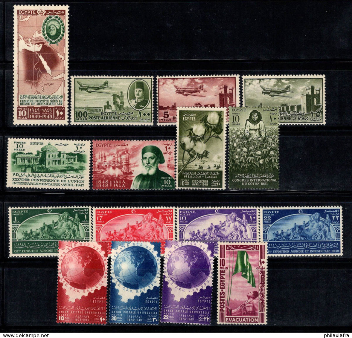 Égypte 1949 Neuf ** 100% UPU, Industrie, Aéronautique - Unused Stamps