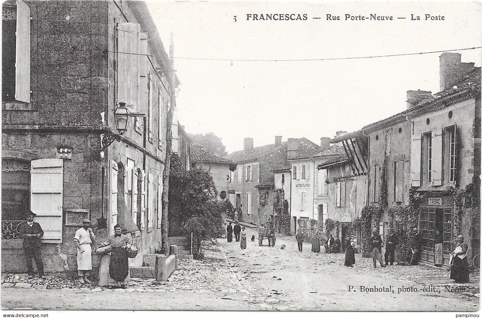 47 - FRANCESCAS - Rue Porte Neuve, La Poste - Animée - Sonstige & Ohne Zuordnung