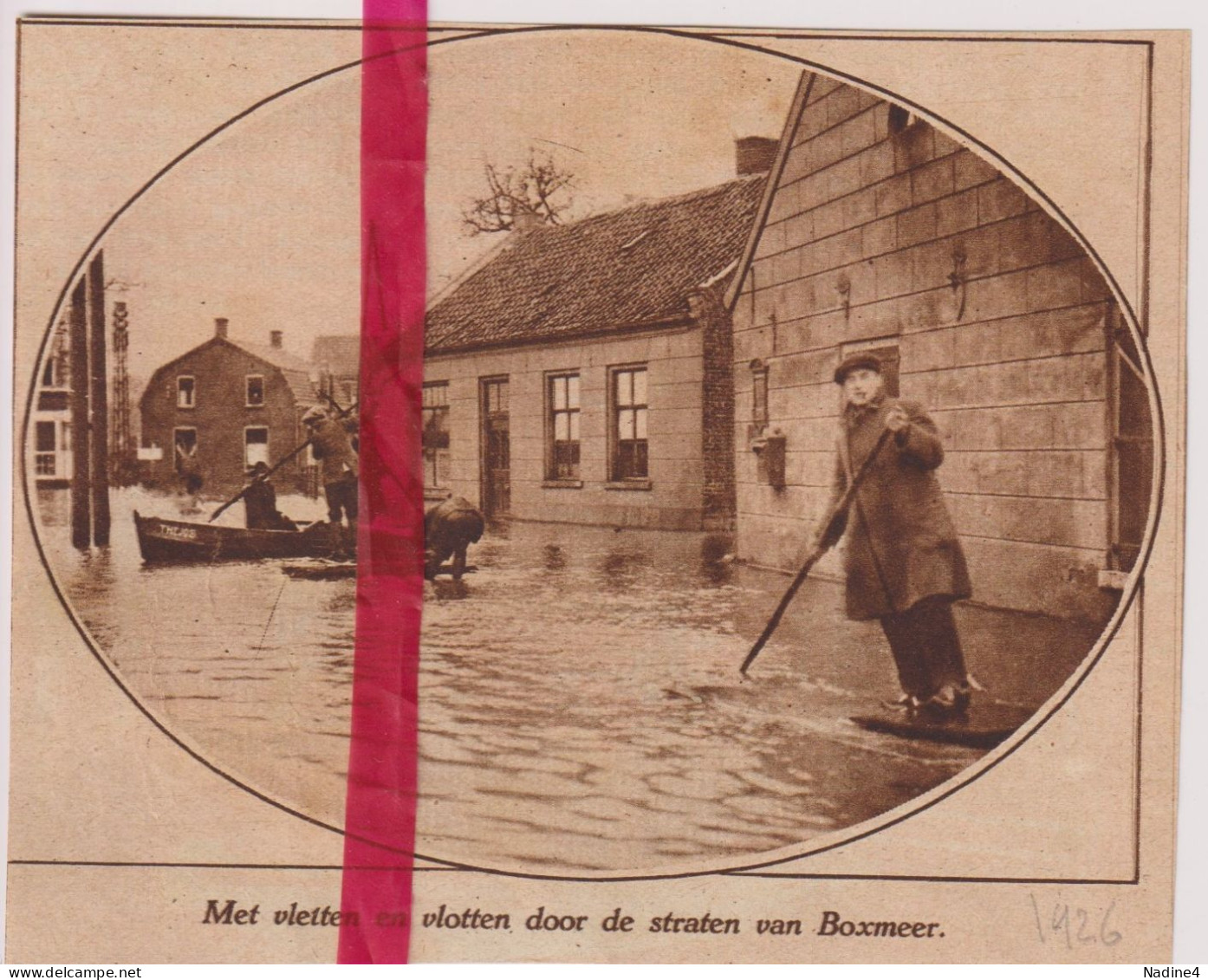 Boxmeer - Evacuatie Bewoners  Na Overstromingen - Orig. Knipsel Coupure Tijdschrift Magazine - 1926 - Ohne Zuordnung