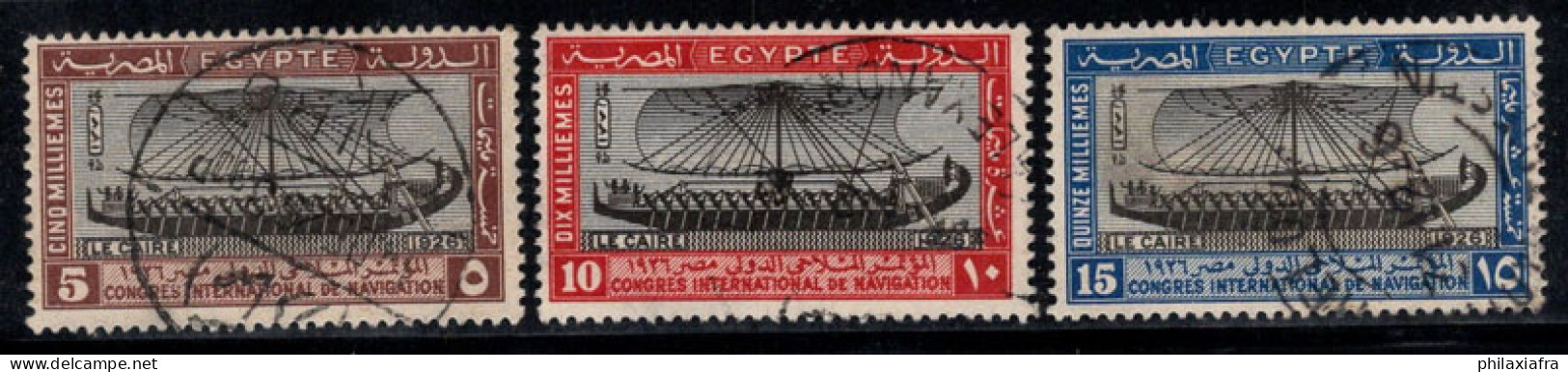 Égypte 1926 Mi. 109-110 Oblitéré 100% Navires, Le Caire - Usados