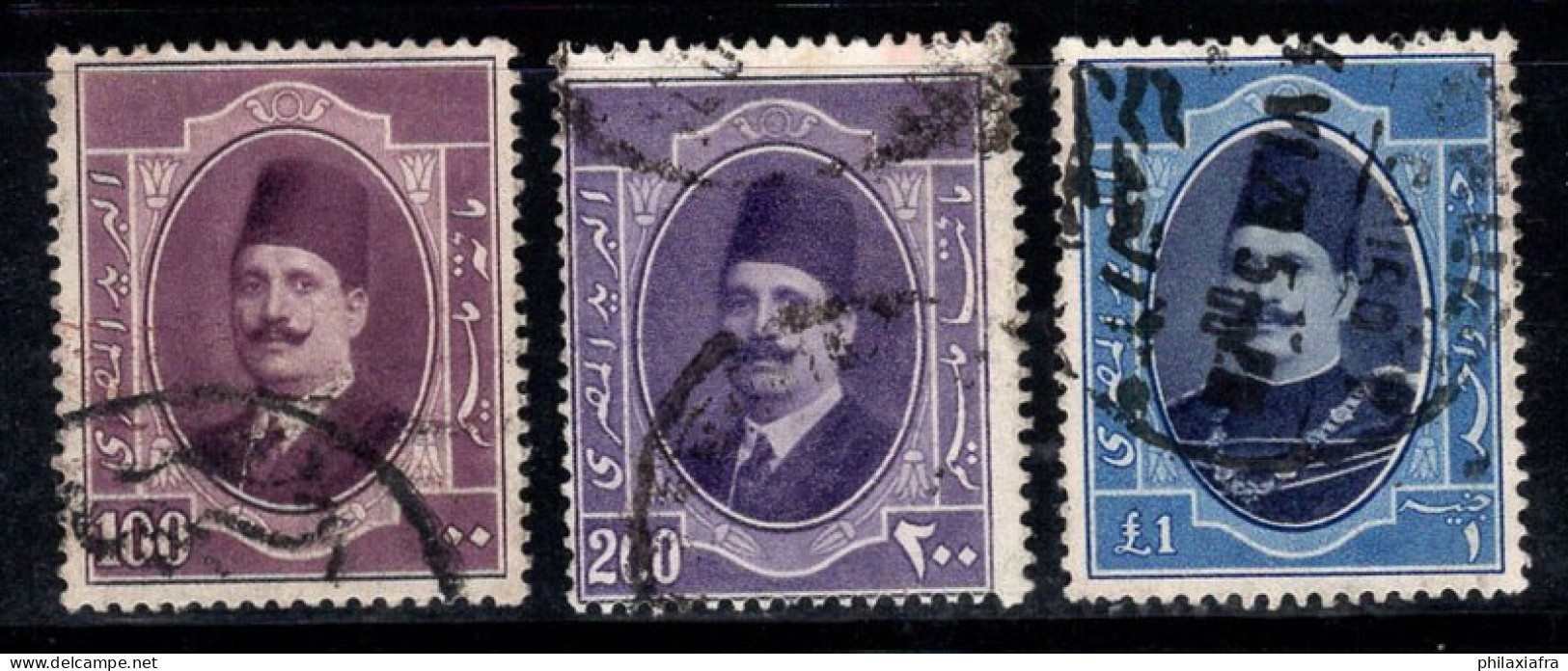 Égypte 1923 Mi. 91-93 Oblitéré 100% Roi Fouad I - Gebruikt