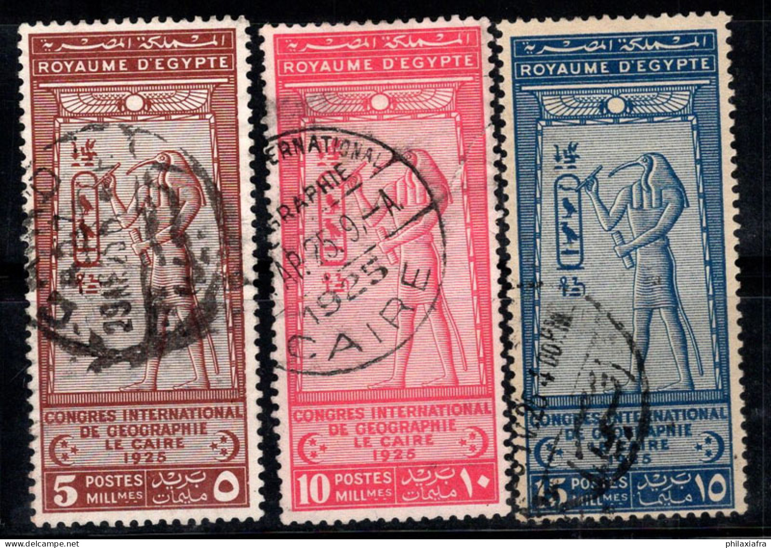 Égypte 1925 Mi. 94-96 Oblitéré 100% Dio Thot, Le Caire - Used Stamps