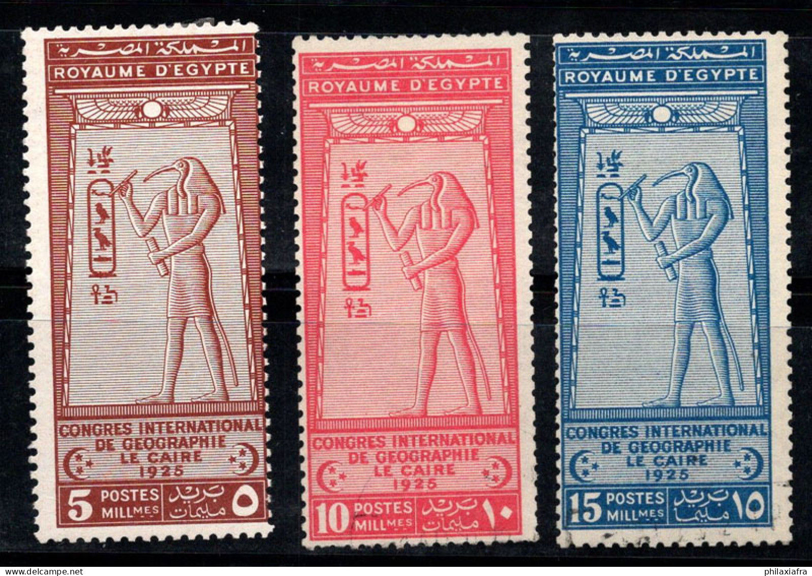 Égypte 1925 Mi. 94-96 Neuf * MH 80% Dio Thot, Le Caire - Unused Stamps