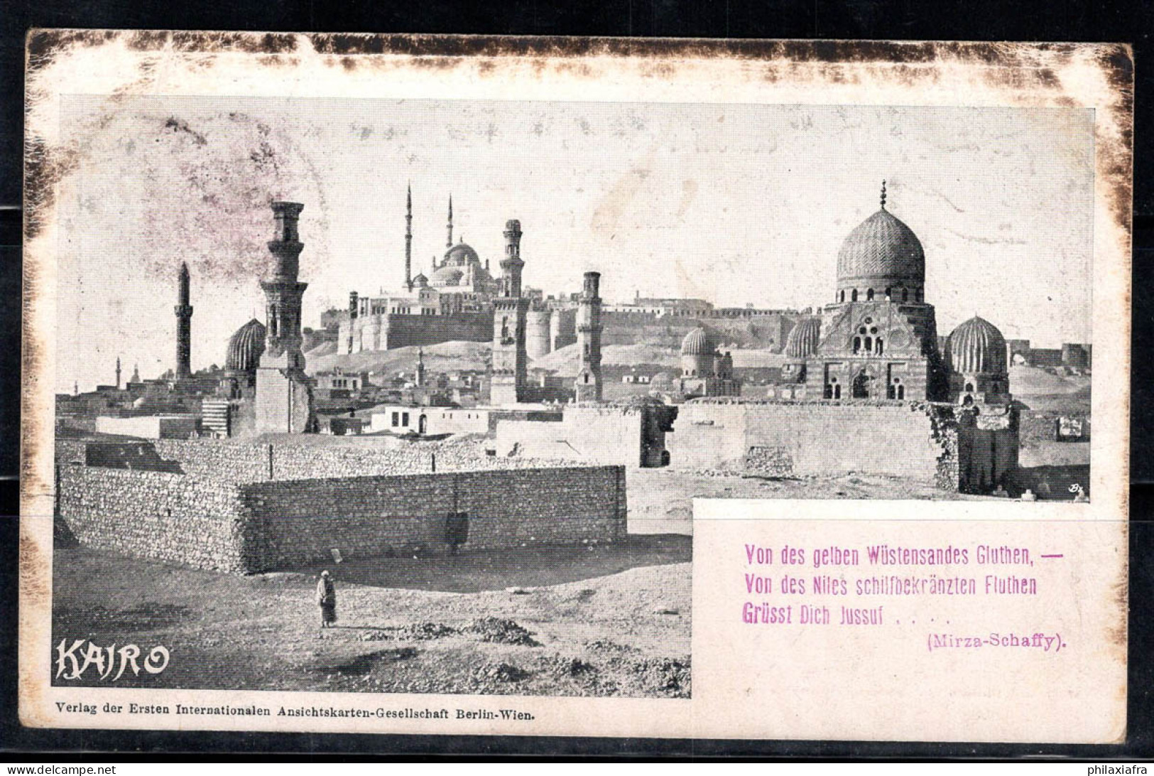 Égypte 1898 Carte Postale 60% UPU, Berlin, Le Caire Oblitéré - Kairo