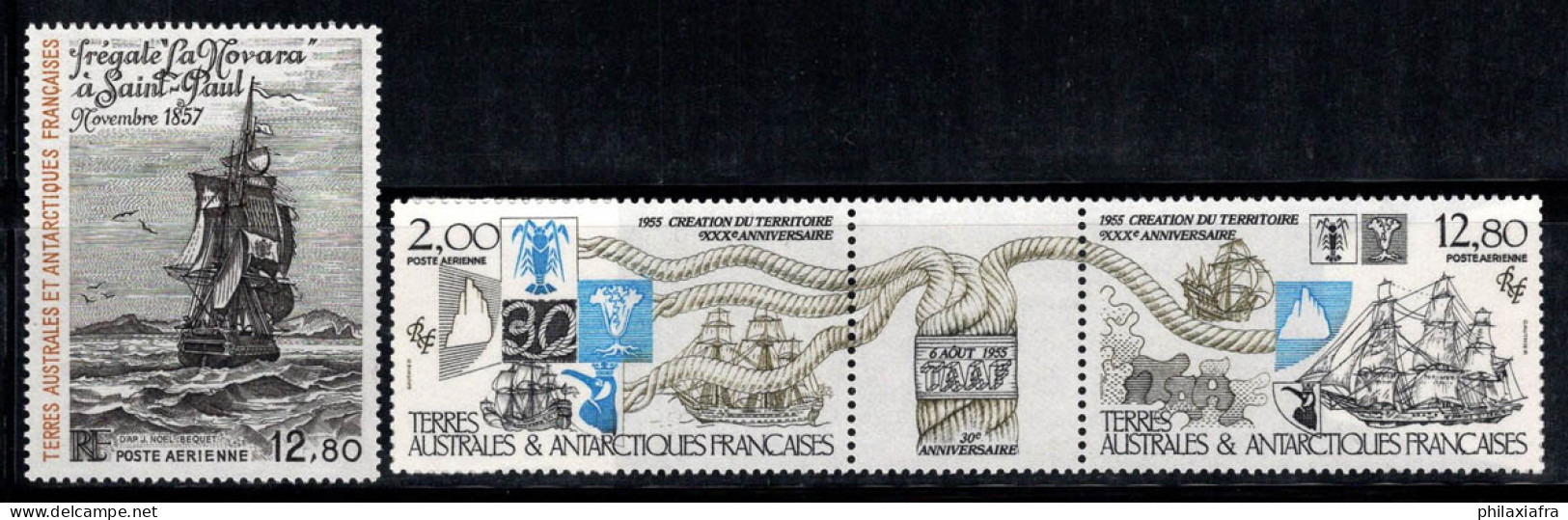 Territoire Antarctique Français TAAF 1985 Mi. 204,206-07 Neuf ** 100% Poste Aérienne Frégate Novara,Voiliers - Unused Stamps