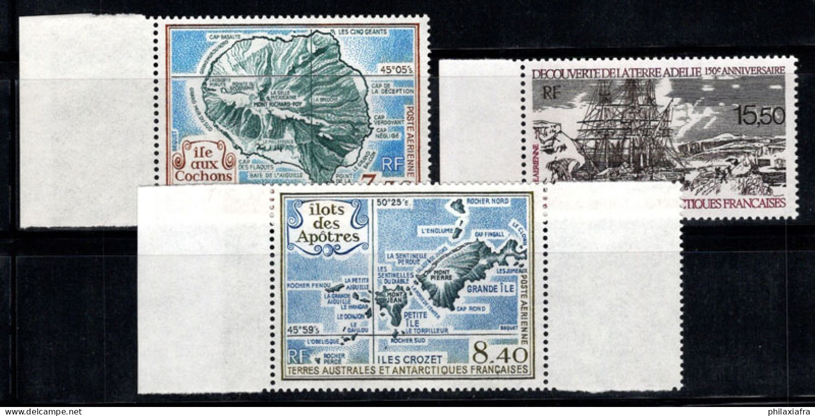 Territoire Antarctique Français TAAF 1989-90 Mi. 244,265,267 Neuf ** 100% Poste Aérienne Îles,Astrobal Voilier - Ungebraucht