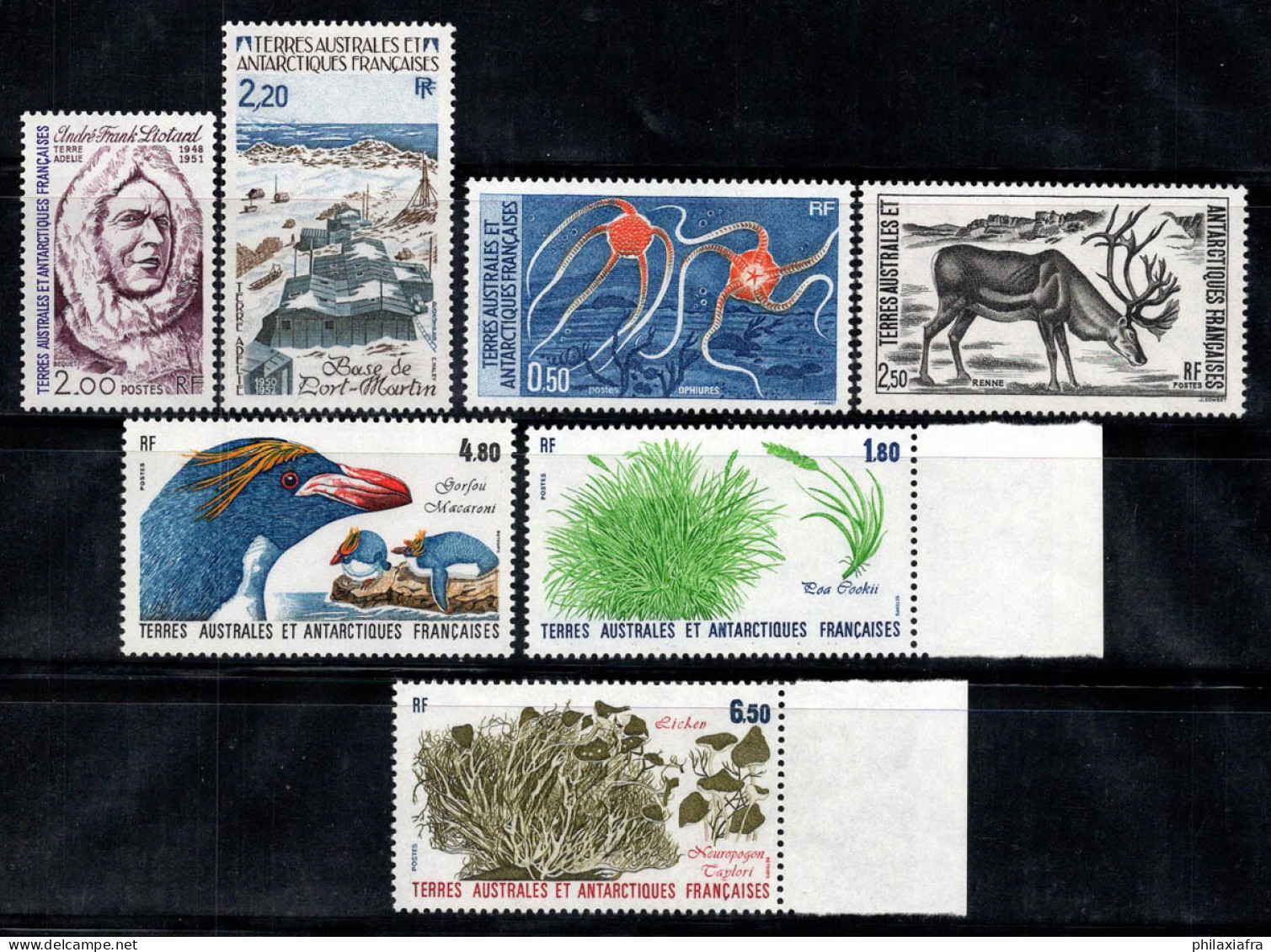 Territoire Antarctique Français TAAF 1985-87 Mi. 202-03,220-24 Neuf ** 100% Animaux, Plantes, Porto Martino... - Ongebruikt