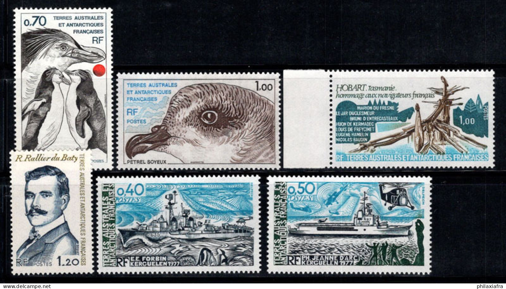 Territoire Antarctique Français TAAF 1977-80 Neuf ** 100% Navires, Animaux, Personnalité - Ungebraucht