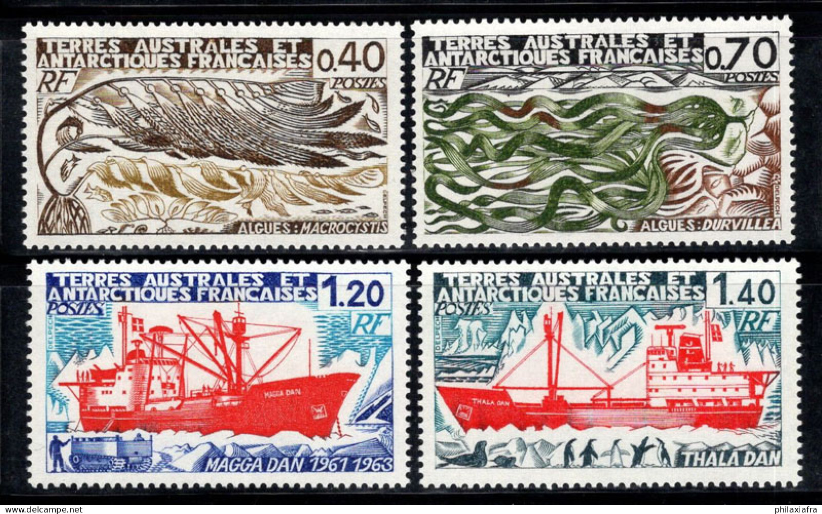 Territoire Antarctique Français TAAF 1977 Mi. 115-16,122-23 Neuf ** 100% Algues, Cargos - Unused Stamps