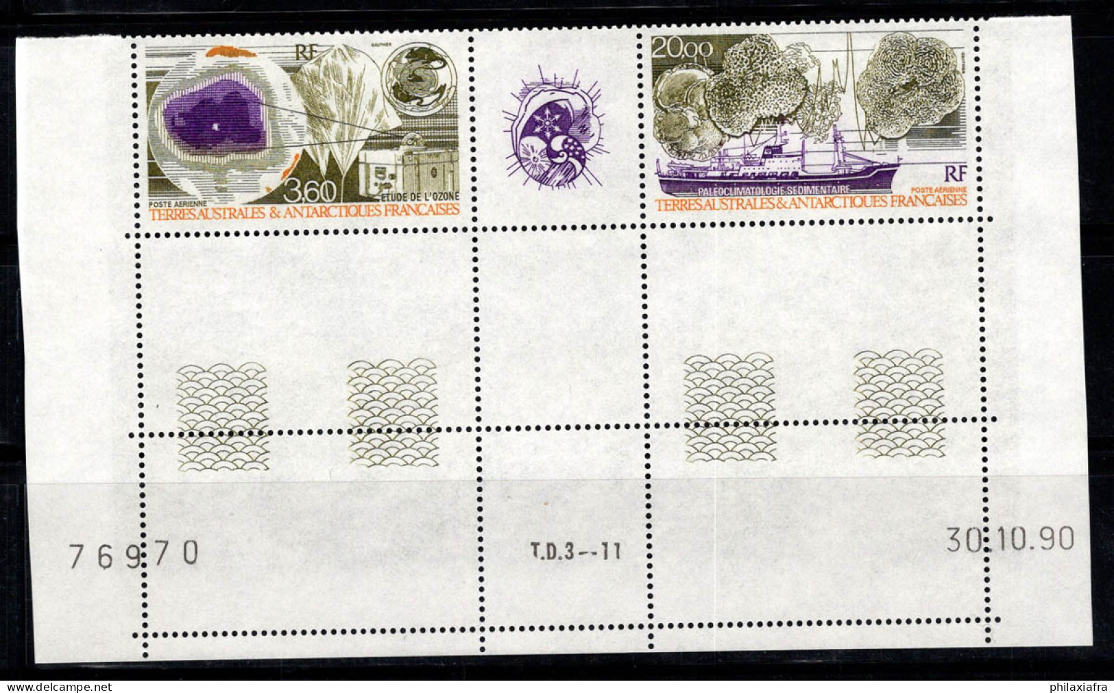Territoire Antarctique Français TAAF 1991 Mi. 277-78 Neuf ** 100% Poste Aérienne Recherche Sur Le Climat - Unused Stamps