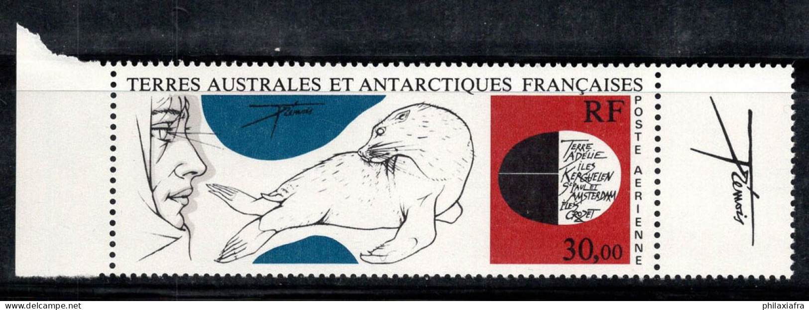 Territoire Antarctique Français TAAF 1985 Mi. 205 Zf Neuf ** 100% Poste Aérienne 30.00 (Fr),Peinture,Explorateur Et Scea - Ongebruikt