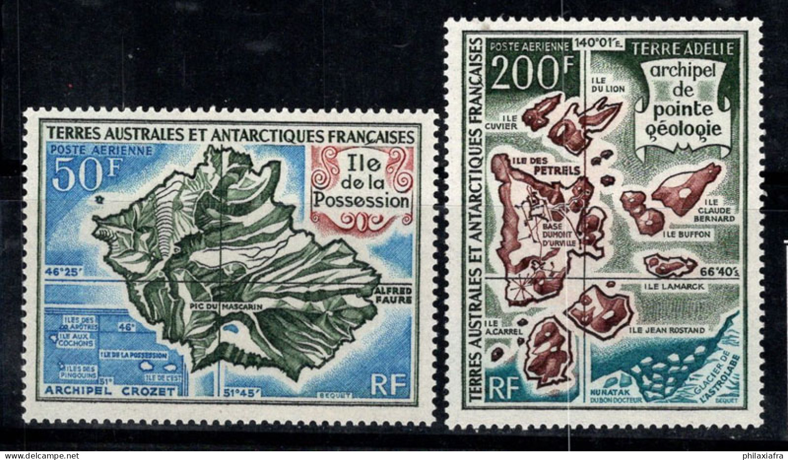 Territoire Antarctique Français TAAF 1970 Mi. 58-59 Neuf ** 100% Poste Aérienne Groupe D'îles - Unused Stamps