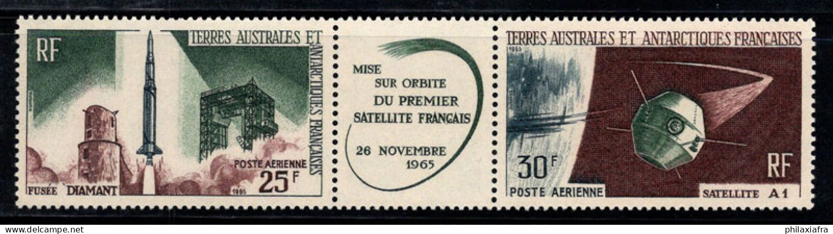 Territoire Antarctique Français TAAF 1966 Mi. 33-34 Neuf ** 60% Poste Aérienne Premier Satellite Français - Unused Stamps